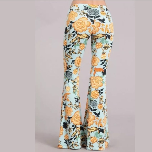 ❤️ Floral Flared Bell Boho Stretch Casual Pants - Picture 4 of 5